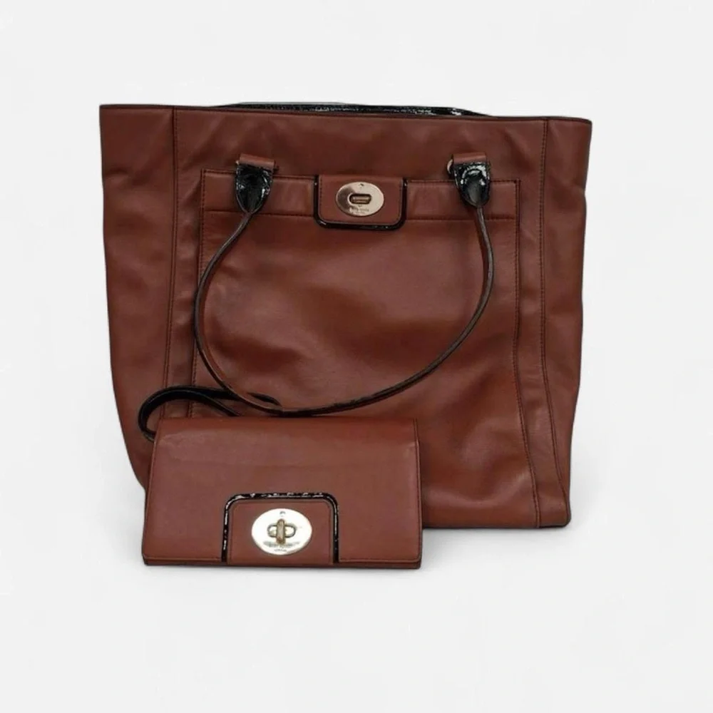 Brown Kate Spade Hampton Road Davis Large Tote & Wallet - Picture 1 of 7